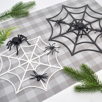 Halloween horror parti kellékek fehér fekete pókháló horror Halloween dekoráció bár haunted house party kellékek