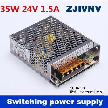 24V 35W 1.5 Egyetlen kimeneti kapcsolóüzemű tápegység 24v-os transzformátor 220v 24v szabályozott power adapter LED Szalag CNC (s-35-24)