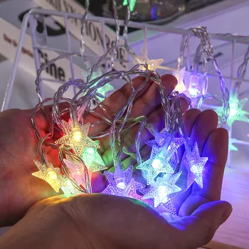 LED bálba Izzó String Csillagok Fény Garland Boldog Karácsonyi Dekoráció Otthon Karácsonyi Mikulás Ajándékokat Navidad Boldog Új Évet