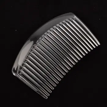 100 8.5x5cm kézzel készített comb 23 fogat műanyag sapkák haj tartozékok nők átlátszó fehér, átlátszó műanyag fésűt megállapítások