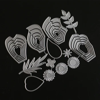 YLCD1272 Virágok fémforgácsolási Meghal A Scrapbooking Stencil DIY Album Kártyák Dekoráció Dombornyomás Mappa Kézműves Meghalni Darabok Eszközök