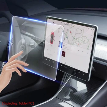 Világos, Edzett Üveg kijelző Védő fólia a Tesla Model 3 Navigációs Védelem 9H Edzett Üveg Képernyő Védő Fólia