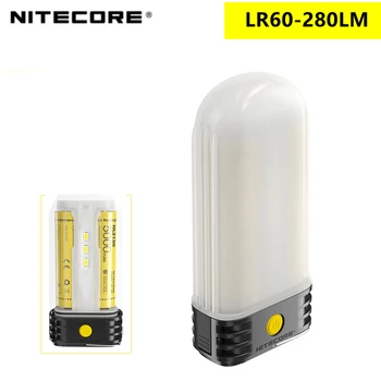 NITECORE LR60 Kemping Lámpa Power Bank Töltő 280 LM Újratölthető Hordozható LED Lámpa 18650 Akku Kültéri Világítás