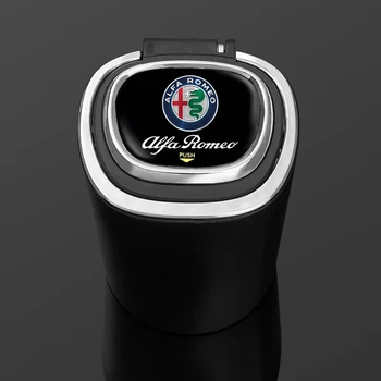 4S Autós hamutartó LED autó logó Fém Béléscső Az Alfa Romeo giulia stelvio giulietta 159 147 156 166 PU Mito Pók autó