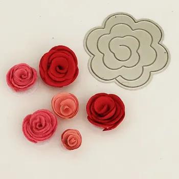 A Rolling Rose Rézkarc fémforgácsolási Meghalni szénacél DIY Scrapbooking/Kártya Készítés/Szórakoztató Dekorációs Kellékek