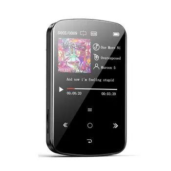MP3 Lejátszó Bluetooth Hangszóró Érintse meg gombot, a Beépített 32 gb-os Clip Mini HiFi Fém Hordozható Walkman E-Könyv órás Rádió FM Felvétel