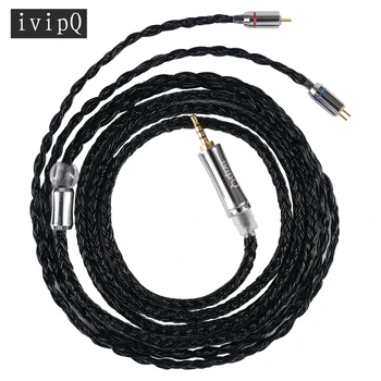 ivipQ 24-Core ezüstözött Réz Kábel, Fülhallgató 2.5/3.5/4.4 mm-es Fejhallgató-Csatlakozó A ST10/M1 Pro SENFER DT6/ZS10/ZS5/EDX CCA C04