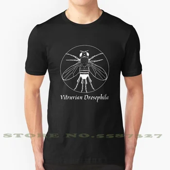 Vitruvius Drosophila Fekete-Fehér Tshirt A Férfiak, A Nők, A Technológia, A Tudomány Kémiai Kutatás Orvostudomány Biológia Tudományos