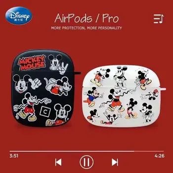 Vicces Disney Mickey Minnie Egér Esetében az Apple Airpods 1/2 Fülhallgató Esetben Fejhallgató Esetekben Védő A Airpods pro Borító