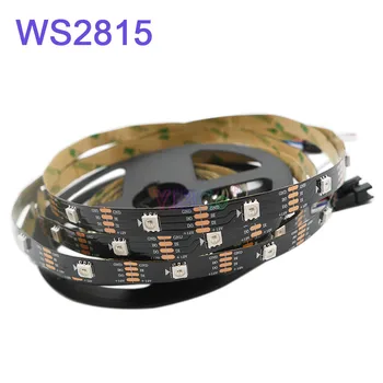 1m/2m/3m/4m/5m WS2815 led csík szalag,30/60/144 képpont/led/m,IP30/IP65/IP67 DC12V Címezhető Dual-jel Smart led szalag lámpa
