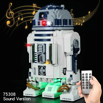 Fény Készlet Készlet 75308 LED Világítás Beállított R2-D2 Robot építőkövei Modell (NEM tartalmazza a Lego Készlet)