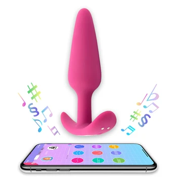 A Bluetooth ALKALMAZÁST, Anális Plug Vibrátor Zene Videó Vezérlő Szex Játék Felnőtteknek Férfi Prosztata Masszázs Női Dildó Vibrátor, mélázik