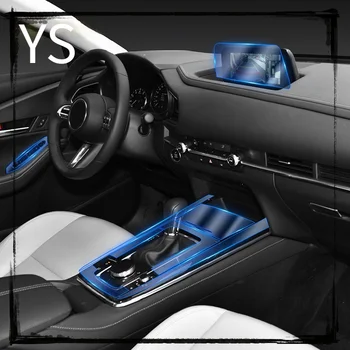 Autó Belső középkonzol Átlátszó TPU Védőfólia Antiscratch Film Navigációs Kiegészítők Mazda CX-30 2020 2021