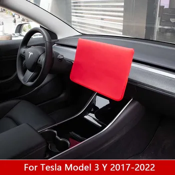A Tesla Model 3 2017-2021 Modell Y Kiegészítők monitor Borító Hüvely Csúszik Napernyő, képernyővédő fólia esetben Vízálló Szövet