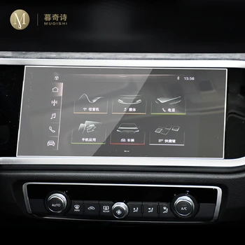Az Audi Q3 G2B 2019-2021 Autó Assessoires Belső GPS Navigáció Kijelző Védő LCD kijelző Edzett Üveg Védőfólia