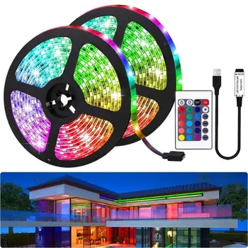 LED Szalag 2835 5050 Usb Infravörös Fény Távirányítóval Rugalmas Lámpa Csík Hálószoba Fesztivál Party Dekoráció Világítás