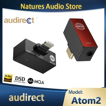Hilidac Audirect Atom2 MQA HiFi Hordozható USB DAC/AMP ES9281AC DSD512 32Bit/ 768KHZ C Típus/ Villám Atom-2 Dekóder Erősítő