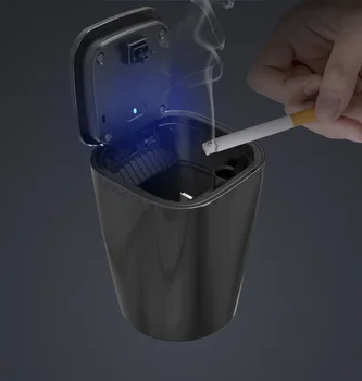 Új Led-Es Autó Hamutartó Cigaretta Füst Jogosultja Home Office Ajándék Főnök Autóipari Lakberendezési Kiegészítők