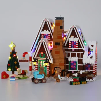 ÖRÖM MAGS Led Készlet 10267 Mézeskalács Ház, a Karácsonyi Falu Jelenet, RGB Távirányító Változat, (NEM Tartalmazza Modell)