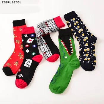 [COSPLACOOL]Meleg harajuku zokni nők rajzfilm pulóver évszakok vicces zokni Japán calcetines puha meias pamut aranyos meias
