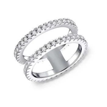 Charm Ezüst Színű Gyűrűk Ujját a Nők, Elegáns Design, Elegáns Kristály Geometriai Gyűrű Parti Ékszer, jegygyűrű, Eljegyzési Gyűrűk