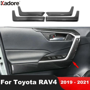 Toyota RAV 4 RAV4 2019 2020 2021 Vörös Belső Ajtó Karfa Panel Fedél Trim Dekorációs Szalag Belső Kiegészítők Autó Stílus
