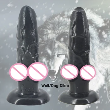 FAAK 2017-re új érkezés állat kutya vibrátor a tapadókorong farkas pénisz, nagy kutya farka szex termékek, nők, felnőtt játékok szex shop