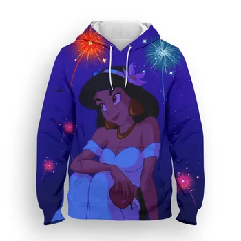 Aladdin Lámpa Kapucnis Pulóver Disney Nyomtatása Baba Fiúk Lányok Hosszú Ujjú Gyerek Ruhák, Tavaszi-Őszi Kabát Kabátokat, Pulcsikat A Lány