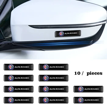10db 3D Car Styling Dekoratív Epoxi Gyanta Hosszú Embléma Jelvény Matrica, Matricák az Alfa Romeo GT Stelvio Giulia Auto Tartozékok