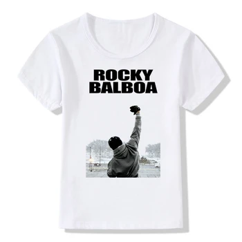 Fiúk&Lányok Nyomtatás ROCKY BALBOA-T-shirt, Gyermek Divat Sylvester Rövid Ujjú póló Gyerekek Király Maximum babaruhák,ooo576