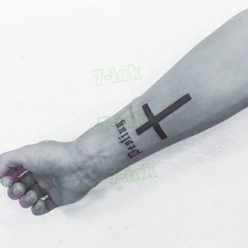 Ideiglenes Tetoválás Víz Transzfer Kereszt Római Számok Hold Lány Body Art Vízálló Tetoválás Hamis Tetoválás Flash Tatto a Férfiak Nők