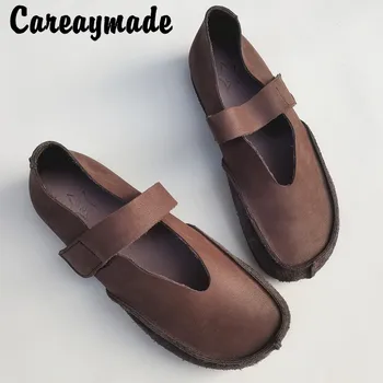 Careaymade-Nagy méretű cipők,Valódi Bőr cipő,lapos, puha szarvasmarha-ín alsó,alkalmi cipő,lélegző eredeti, kézzel készített cipő