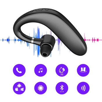 Egyoldalú Lógó Fül Bluetooth-kompatibilis Fülhallgató Vezeték nélküli Sport Sofőr Fülhallgatót zajcsökkentés Sztereó Fejhallgató Mikrofon