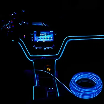 EL Drót neonreklám Rugalmas Kocsiból álló Fény 1M/2M/3M/5M Neon Lámpa Dance Party Jelmezek Autó Világító Vízálló LED Szalag Díszítéssel