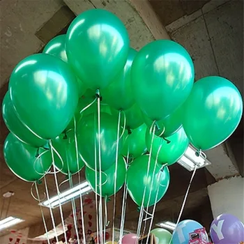 10db/sok 10inch Zöld Gyöngy, Latex Lufi 21 Színek Felfújható, Kör Air Ball Esküvői Boldog Születésnapi Party Lufi Dekoráció