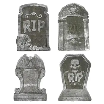 4 Stílus Halloween Hab Sírkő Csontváz Sírkő Kísértetjárta Házban Bár RIP Kő Szörnyű Kellékek, Party Dekor, Udvar, Dekoráció