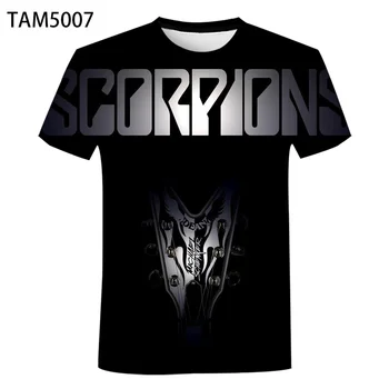 Új német Rock Zenekar, a Scorpions Zenekar 3D-s Póló Férfi / Női Nyári Hip-Hop Harajuku Street Style 3D-s Gyerekek T-Shirt
