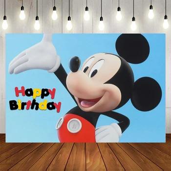 Esküvői Dekoráció Parti Hátterekkel Disney Mickey Egér Minnie Mickey gyerek Születésnapi Egyéni Háttér Dekoráció Photozone