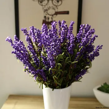 Romantikus Provence dekoráció levendula virág selyem művirágok szemű dekoratív Szimuláció a vízi növények