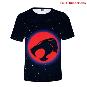 ThunderCat Tshirt Streetwear 3D-s póló Harajuku Férfi Ruházat Túlméretezett Póló Punk Tshirts Rajzfilm T-szar Gótikus Póló