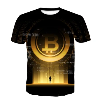 A Bitcoin Ing 3d Nyomtatás póló Új Divat Férfi Klassz póló, a Férfiak, mind a Nők Utca Összes mérkőzés Ruházat Túlméretezett Felső