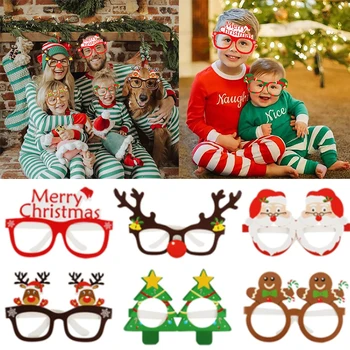 9pcs Mikulás, karácsonyfa Elk Szemüveg Keret, Boldog Karácsonyt Szemüveg Fotó Kellék Karácsonyi Díszek a Gyerekek Ajándékot Navidad 2021