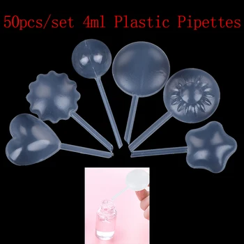 50pcs 4ML Műanyag Pipetták Átlátszó szemcseppentő Szorítani Átutalás Olaj Pipetta 6 Stílusok Forró