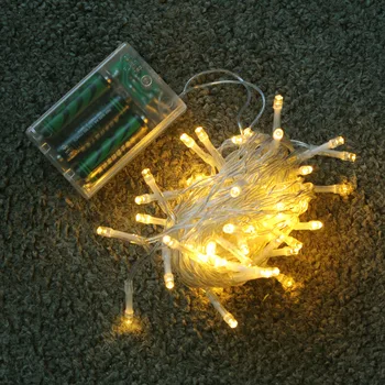 6 Méter 40 LED Izzó String Fények karácsonyfa Tündér Garland Lámpa Powered By AA Elem Ünnep Decoracions Haza