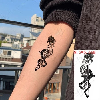 Vízálló Ideiglenes Tetoválás Matrica Görögország Mítosz Kígyó Lány Elem, Kis Méretű, A Body Art Flash Tetoválás Hamis Tatto Nő Férfi