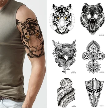1 DARAB Ideiglenes Tetoválás Tigris 3D Valósághű Vízálló Átutalás Womens