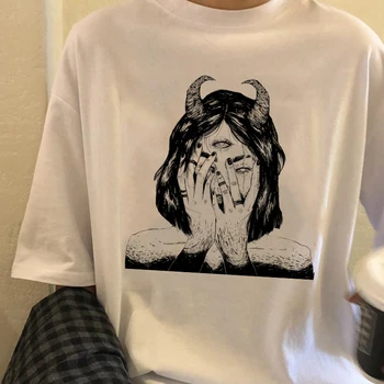 Női póló Retro Vegetáriánus Póló Női póló Harajuku Menő Lány póló Punk Ruha Felső Harajuku póló
