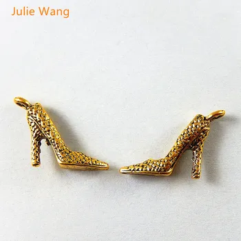 Julie Wang 20db 2017 Antik Arany Magas sarkú cipő Illik Medálok Karkötő Varázsa Nyaklánc Kézzel készített Divat Ékszerek Tartozék
