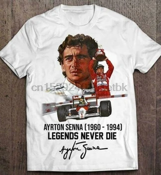 Ayrton Senna 1960-1994 Legendák Soha Nem Hal Meg T-Shirt Férfi Póló 2020 Divat Nyomtatott Póló, Tiszta Pamut Férfi Cosplay Pólók