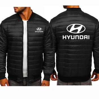 Új, Télen gyapjú Férfi pulóver Hyundai Motor Autó Logó Nyomtatás alkalmi Zip jacket harajuku Alkalmi Kabát, Dzseki